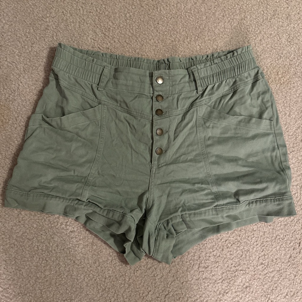 Knox Rose High Waist Green Shorts